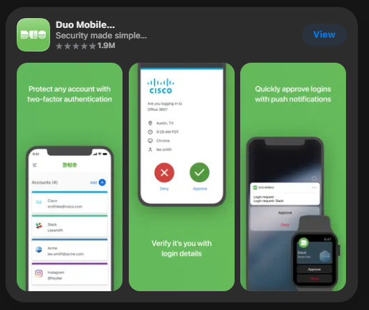 Duo Mobile by Cisco in the app store